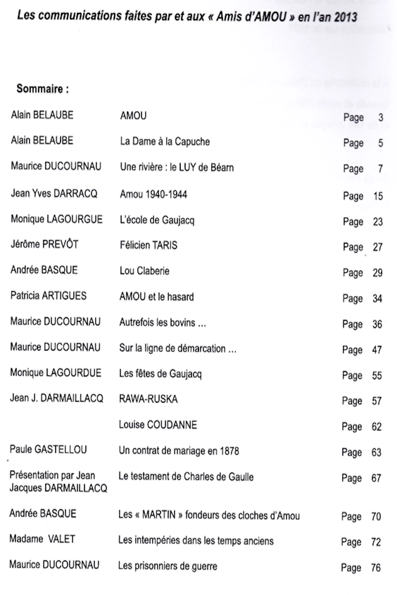 Recueil de l'année 2013